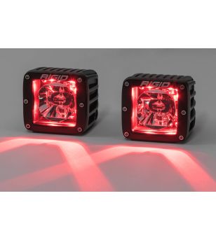 LED bar - Rigid Industries - Radiance Pod - 3" - 7.5cm - Positielicht Rood - Driving - Set