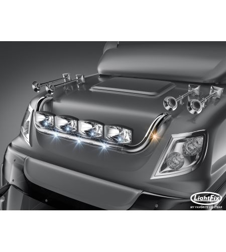Roof bar - Lightfix - Sky-light - High gloss stainless steel - DAF - CF - Space Cab - 2015-2022