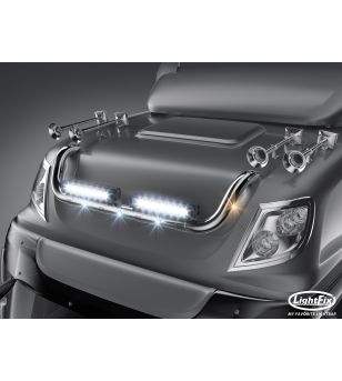 Roof bar - Lightfix - Sky-light - Prewired - High gloss stainless steel - DAF - CF - Space Cab - 2015-2022