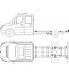 Crafter 2007–16 T-Rack H1 Doppelkabine vorne - TF90028