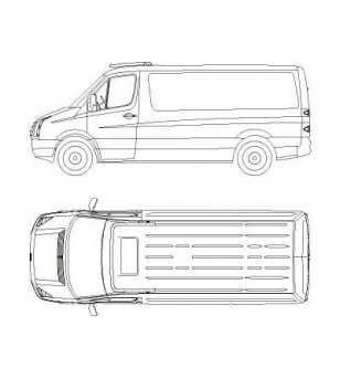 Crafter 2007-16 T-Rack H1 voorkant Double Cab - TF90028