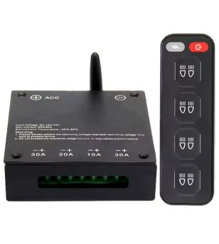 Controller - Angry Moose - RC 4-Switch - Trådlös - Kontrollpanel - 12V-24V -