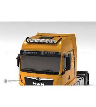 Roof bar - Metec - Wide  - 6 clamps - Prewired - Black - MAN - TGX - GM/GX - 2020+
