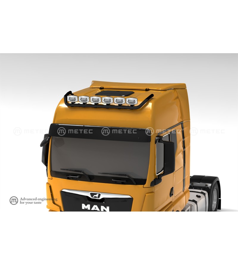 Takbåge - Metec - Wide - 6 klemfästen - Förkablad - Svart - MAN - TGX - GM/GX - 2020+ Takbåge - Metec - Wide - 6 klemfästen - Förkablad - Svart - MAN - TGX - GM/GX - 2020+