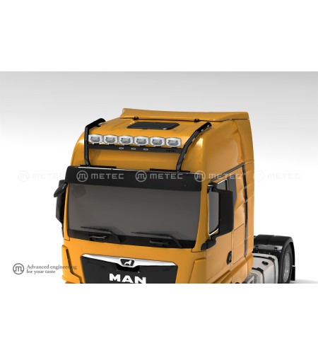 Dachbügel - Metec - Crossbar  - 6 lampenhalters - Vorverkabelt - Schwarz - LED - MAN - TGX - GX - 2020+
