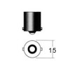 LED lamp - Ledson - 24-Led - BA15S - Rood - 24V