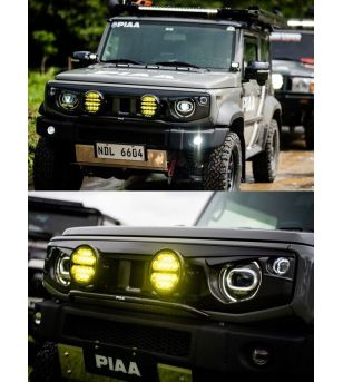 Driving light - PIAA - LPX 570 - 7'' - Yellow - ION yellow - Position light YellowDriving - Set