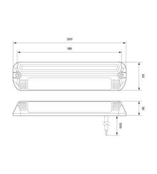 Work light - Tralert - 8'' - Downlighter