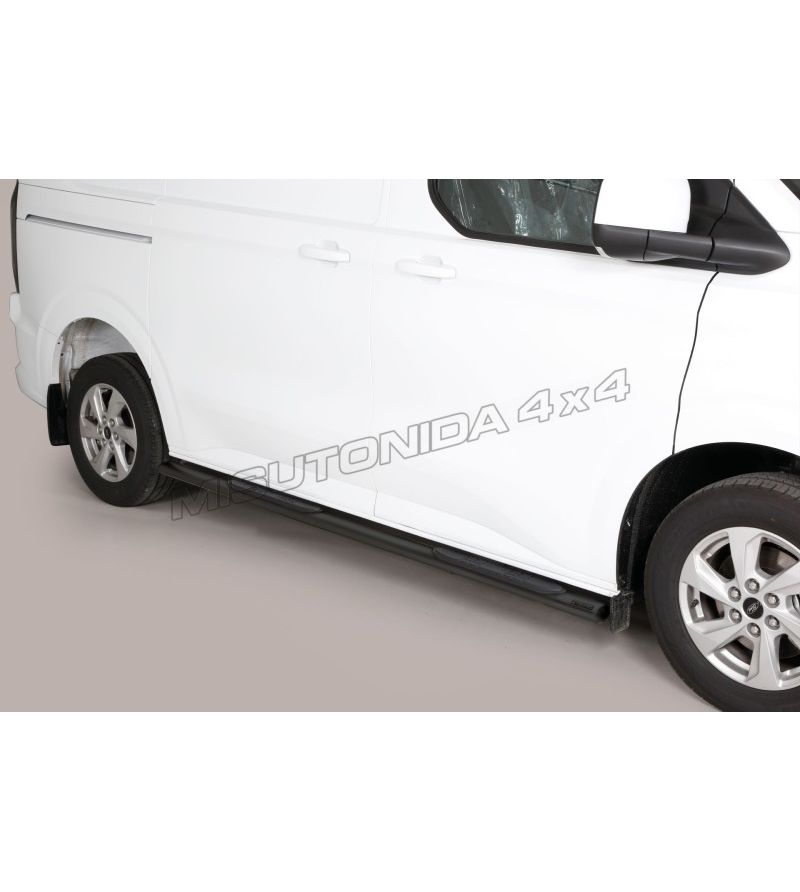 Sidebars - Misutonida - Grand Pedana - Oval - Zwart Mat - Ford - Transit Custom - L1 - 2024+ Sidebars - Misutonida - Grand Pedana - Oval - Zwart Mat - Ford - Transit Custom - L1 - 2024+