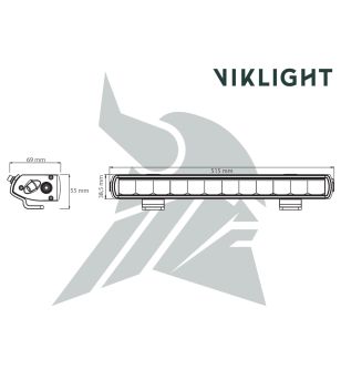 LED Lightbar - Viklight - Ymer 20 - 20'' - Positionslicht