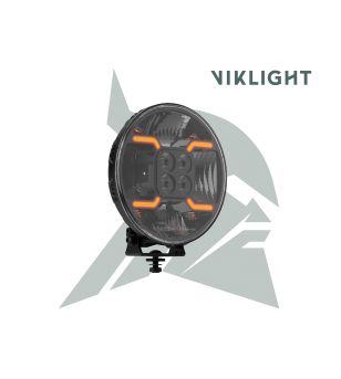 Driving light - Viklight - Nord 2.0 - 9'' - smoke - Position light White/Amber - Driving Spot Combo