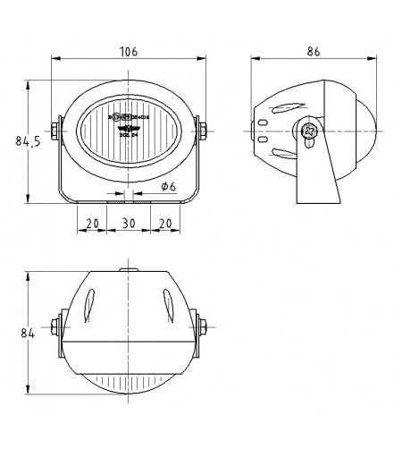 Nebelscheinwerfer - SIM - 3224 - 4.2" - 10.6cm - Nebel