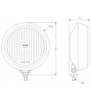 Dimljus - SIM - 3201 - 7'' - rostfritt stål/krom - Dimma 