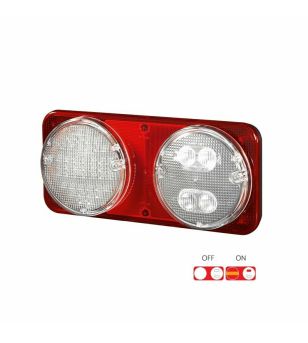 copy ofBakljus - SIM - 3165 Röd/Bärnsten - Vänster - 34cm - Multifunction - 12V-24V - 