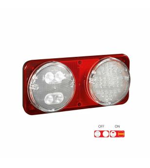 copy ofBakljus - SIM - 3165 Röd/Bärnsten - Höger - 34cm - Multifunction - 12V-24V - 