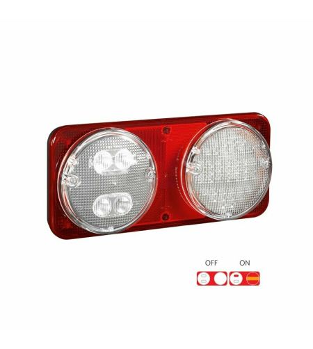 copy ofTail light - SIM - 3165 Red/Amber - Right - 34cm - Multifunction - 12V-24V