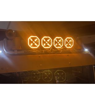 Extraljus - Luminalights - Power X 9 - 9'' - Positionsljus Vit/Bärnsten - 1 blixtmönster - Driving -