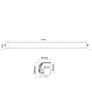copy ofcopy ofLED Lightbar - Optibeam - Savage 12 - 12'' - Positionslicht Weiß/Amber - Driving 