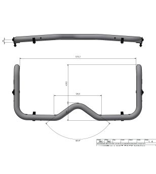 Roof bar - QPAX - T-rack Rear - Mercedes - Sprinter - H2 with roof camera - 2007+