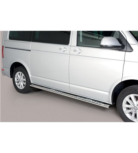 Sidorör - Misutonida - Design - Oval - Svart Matt - Volkswagen - Transporter - T6 - L1 - 2015-2019
