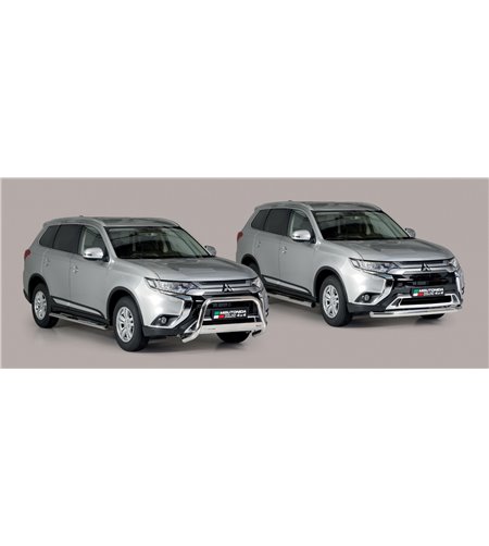 Sidorör - Misutonida - Design - Oval - Svart Matt - Mitsubishi - Outlander - 2020-2022