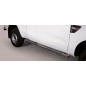 Sidebars - Misutonida - Design - Oval - Black matte - Set - Ford - Ranger - Super Cab - 2012-2015