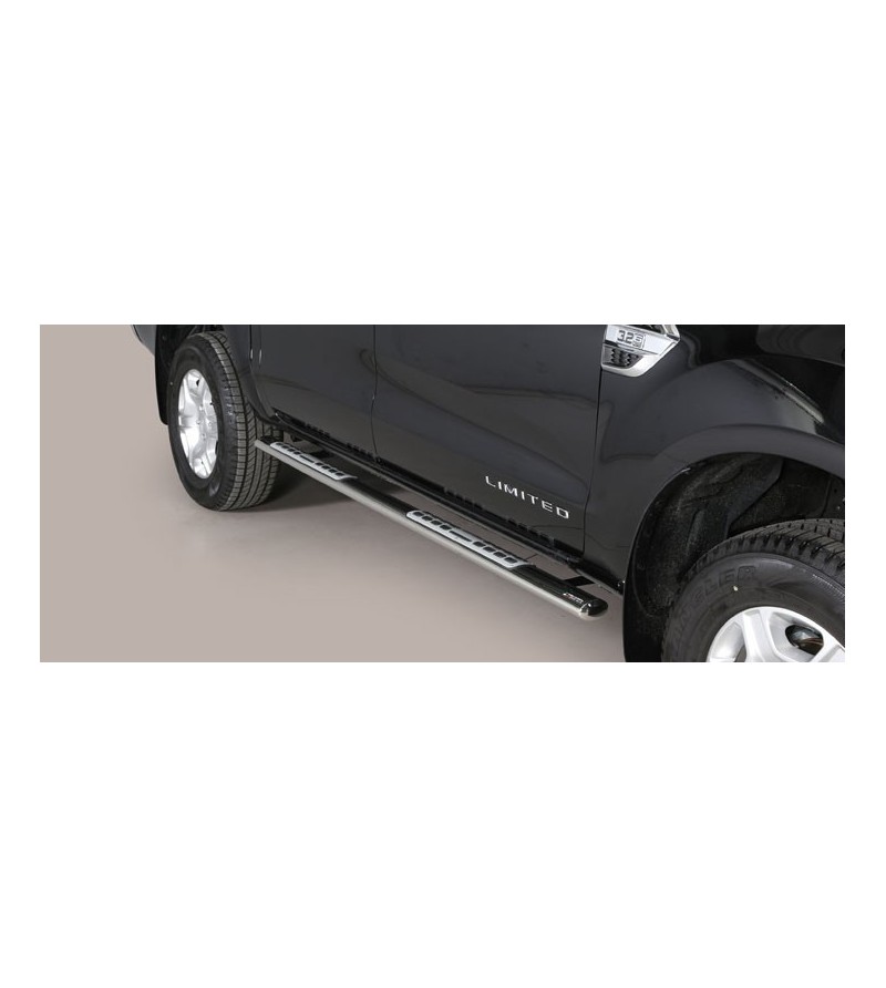 Seitenschutzbügel - Misutonida - Design - Oval - Schwarz matt - Satz - Ford - Ranger - Double Cab - 2016-2018 Seitenschutzbügel - Misutonida - Design - Oval - Schwarz matt - Satz - Ford - Ranger - Double Cab - 2016-2018