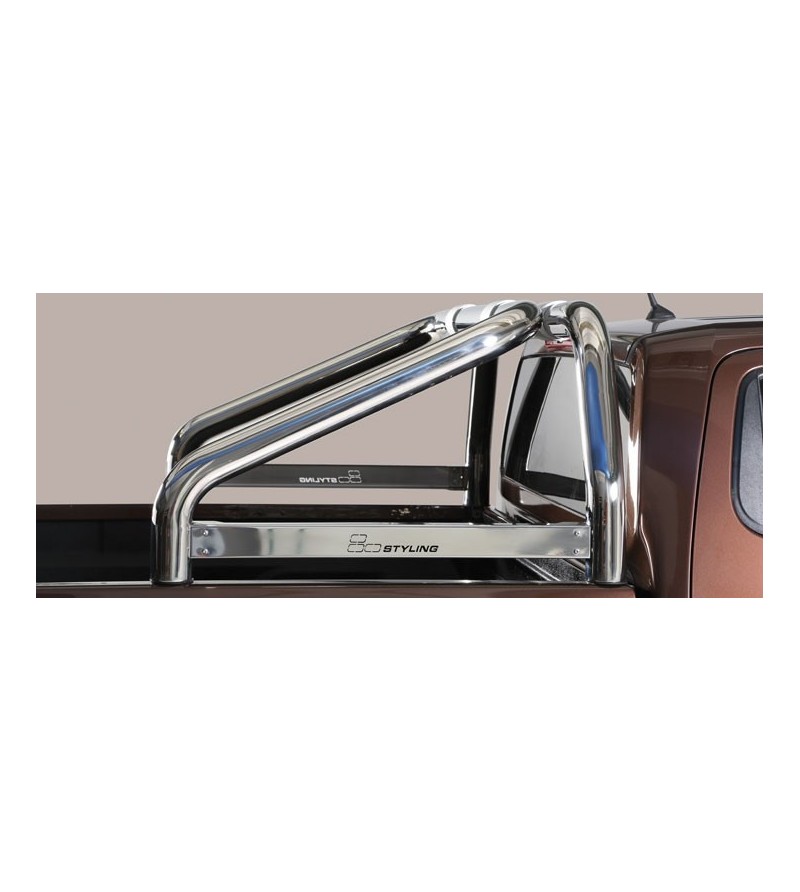 Navara NP 30016-, Roll Bar Mark on Tonneau Inox (2 pipes version) - RLSS/K/2400/IX - Rollbars / Sportsbars - Verstralershop Navara NP 30016-, Roll Bar Mark on Tonneau Inox (2 pipes version) - RLSS/K/2400/IX - Rollbars / Sportsbars - Verstralershop
