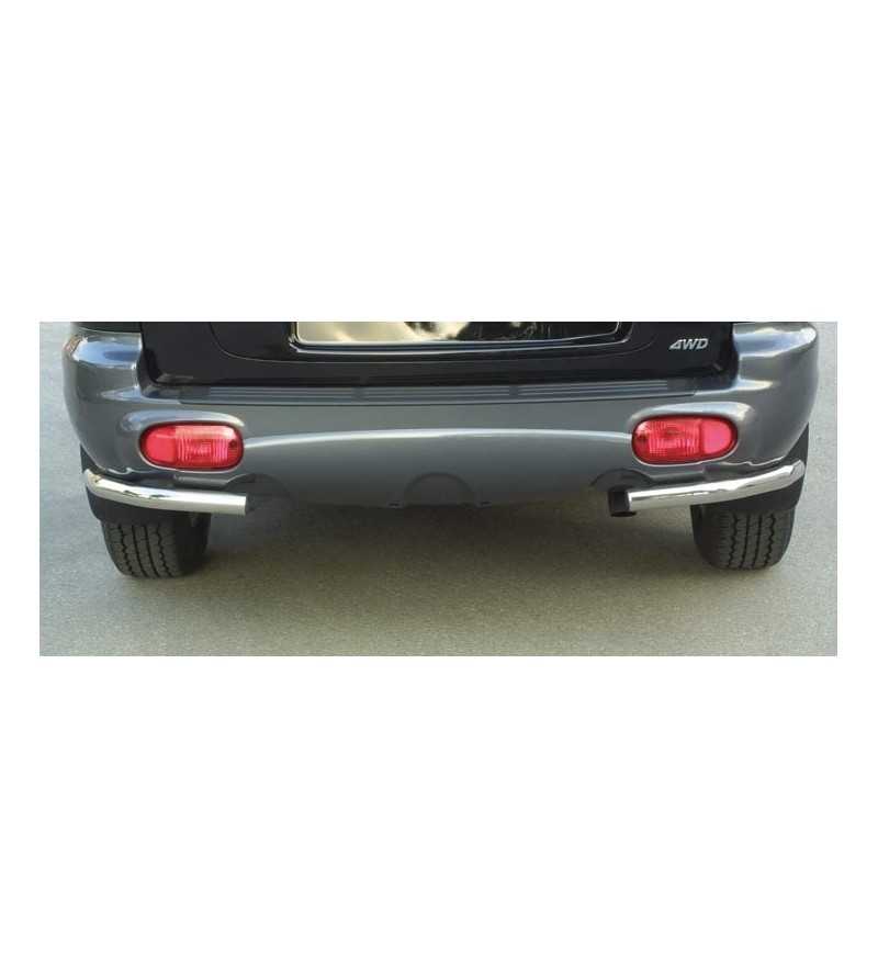 Rear bar - Misutonida - Angular Rear Protection - Black matte - Set - Hyundai - Santa Fe - 2000-2004 Rear bar - Misutonida - Angular Rear Protection - Black matte - Set - Hyundai - Santa Fe - 2000-2004