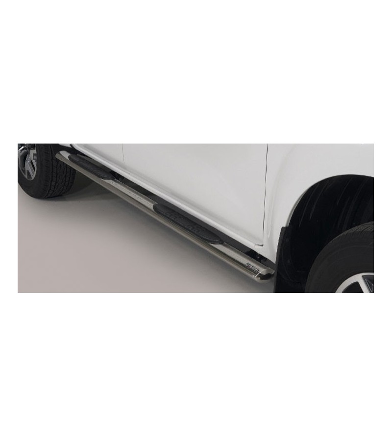 Seitenschutzbügel - Misutonida - Grand Pedana - Oval - Schwarz matt - Satz - Renault - Alaskan - Double Cab - 2017-2020 Seitenschutzbügel - Misutonida - Grand Pedana - Oval - Schwarz matt - Satz - Renault - Alaskan - Double Cab - 2017-2020