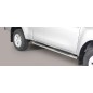 Sidebars - Misutonida - Grand Pedana - Oval - Black matte - Set - Toyota - Hilux - Extra Cab - 2016-2020