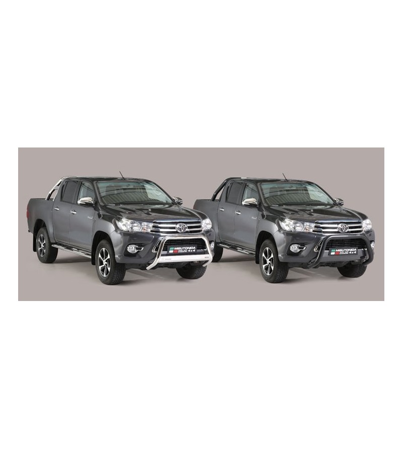 Seitenschutzbügel - Misutonida - Grand Pedana - Oval - Schwarz matt - Satz - Toyota - Hilux - Double Cab - 2016-2020 Seitenschutzbügel - Misutonida - Grand Pedana - Oval - Schwarz matt - Satz - Toyota - Hilux - Double Cab - 2016-2020