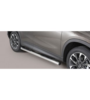 CX-5 15- Grand Pedana (Side Bars with steps) Inox - GP/310/IX - Lights and Styling