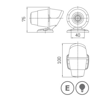 Taklampa - SIM - 3122 - Old School - Bärnsten - 12V-24V 