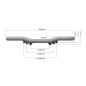 Light mounting bar - QPAX - Q-light E63-1 - for 4 Lights - Black Matte Light mounting bar - QPAX - Q-light E63-1 - for 4 Lights - Black Matte