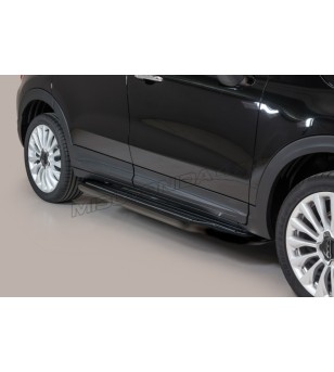 Seitenschutzbügel - Misutonida - Steps - Schwarz matt - Fiat - 500X - 2015-2018