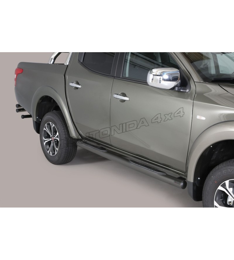 Seitenschutzbügel - Misutonida - Grand Pedana - Schwarz matt - Satz - Fiat - Fullback - Double Cab - 2016+ Seitenschutzbügel - Misutonida - Grand Pedana - Schwarz matt - Satz - Fiat - Fullback - Double Cab - 2016+
