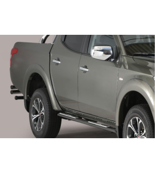Sidebars - Misutonida - Design - Oval - Zwart Mat - Fiat - Fullback - Double Cab - 2016+