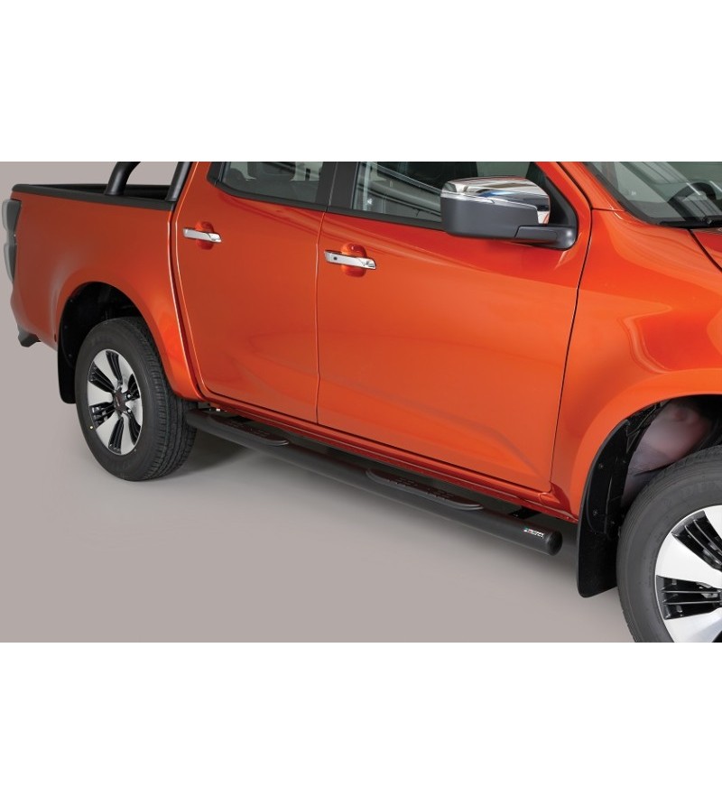 Seitenschutzbügel - Misutonida - Grand Pedana - Schwarz matt - Satz - Isuzu - D-Max - Double Cab - 2020+ Seitenschutzbügel - Misutonida - Grand Pedana - Schwarz matt - Satz - Isuzu - D-Max - Double Cab - 2020+