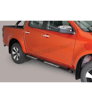 Seitenschutzbügel - Misutonida - Design - Oval - Schwarz matt - Isuzu - D-Max - Double Cab - 2020+