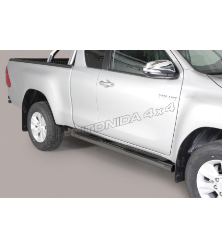 TOYOTA HILUX 16+ Grand Pedana (Side Bars with steps) Inox - Extra Cab - GP/418/PL - Lights and Styling