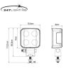 copy ofLED werklamp - R65 flitser - 2250 lumen - 9-36v - 4m. kabel - WFF-1822A