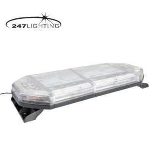 Flitsbalk - 247 Lighting - Eclipse II - Full LED - 70cm - inclusief voeten - 10 Flitspatronen - Amber - R65 - 12V-24V