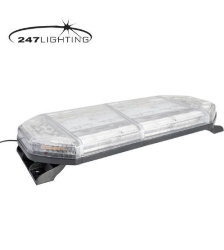 Warning light bar - 247 Lighting - Eclipse II - Full LED - 70cm - standing legs included - 10 Flash patterns - Amber - R65 - 12V
