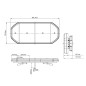 Blixtljusramp - 247 Lighting - Eclipse II - Full LED - 27.4" - 69.5cm - Klar - inklusive fäste - 10 blixtmönster - Bärnsten - R65-2 - 12V-24V - 