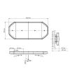 Warning light bar - 247 Lighting - Eclipse II - Full LED - 70cm - standing legs included - 10 Flash patterns - Amber - R65 - 12V