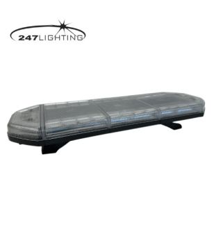 Blixtljusramp - 247 Lighting - Eclipse II - Full LED - 76mm - inklusive fäste - 10 Blixtmönster - Bärnsten - R65 - 12V-24V -