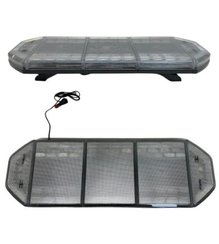 Blitzlicht-Balken - 247 Lighting - Eclipse II - Full LED - 36.3" - 92.2cm - Klar - inklusive Standbügel - 10 Blitzmuster - Amber - R65-2 - 12V-24V 