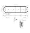 Blixtljusramp - 247 Lighting - Eclipse II - Full LED - 115cm - inklusive fäste - 10 Blixtmönster - Bärnsten - R65 - 12V-24V - 