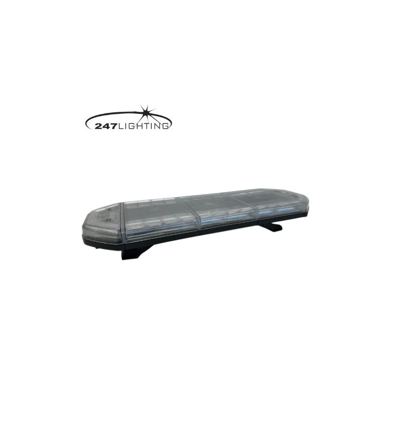 Blixtljusramp - 247 Lighting - Eclipse II - Full LED - 54.2" - 137.7cm - Klar - inklusive fäste - 10 blixtmönster - Bärnsten - R65-2 - 12V-24V - 
